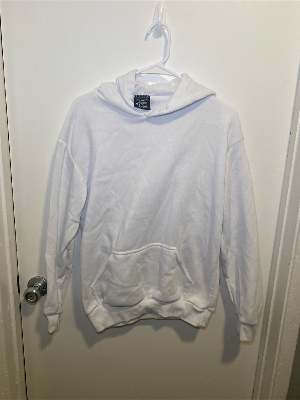 Original Deluxe White Pullover Hoodie Sweatshirt